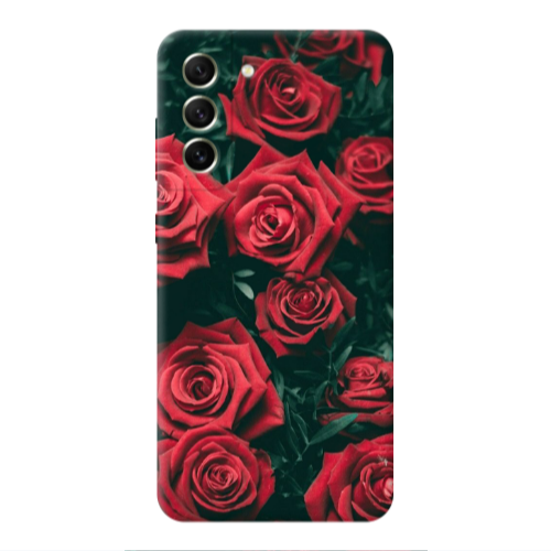Samsung S22 Red Roses Transparent Silicone TPU Θήκη