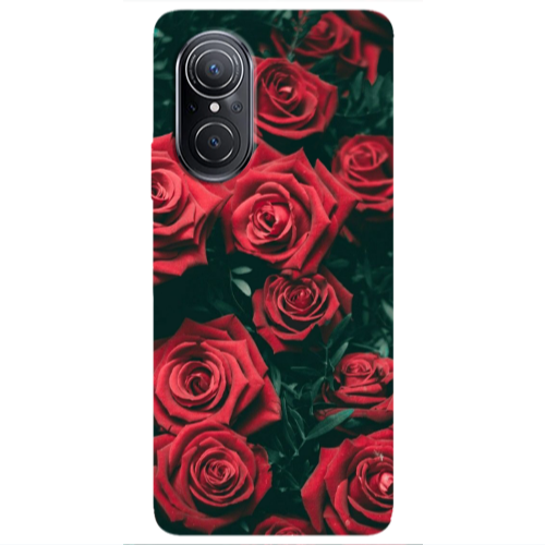 Huawei Nova 9 SE Red Roses Transparent Silicone TPU Θήκη