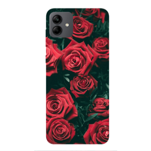 Samsung A04 Red Roses Transparent Silicone TPU Θήκη