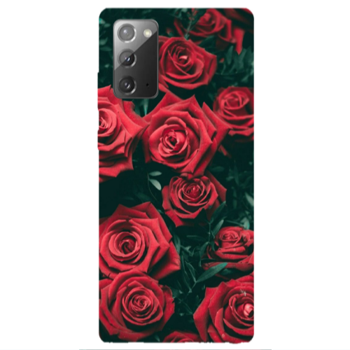 Samsung Note 20 Red Roses Transparent Silicone TPU Θήκη