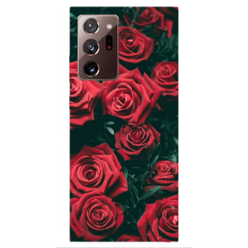 Samsung Note 20 Ultra Red Roses Transparent Silicone TPU Θήκη