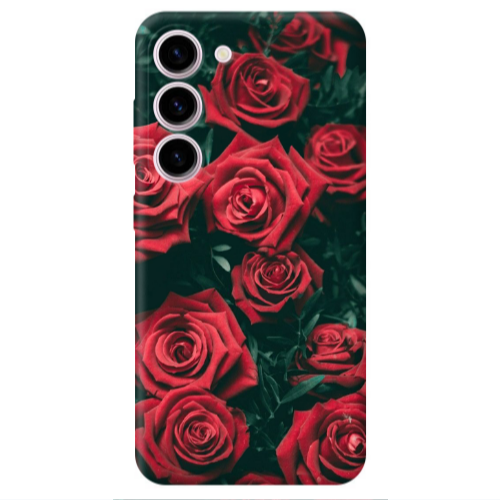 Samsung S23 Plus Red Roses Transparent Silicone TPU Θήκη