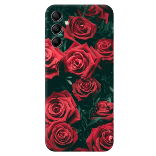 Samsung A24 Red Roses Transparent Silicone TPU Θήκη