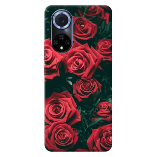 Huawei Nova 9 Red Roses Transparent Silicone TPU Θήκη