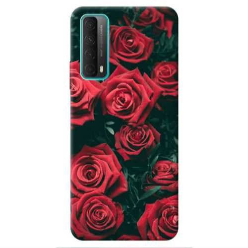 Huawei P Smart 2021 Red Roses Transparent Silicone TPU Θήκη