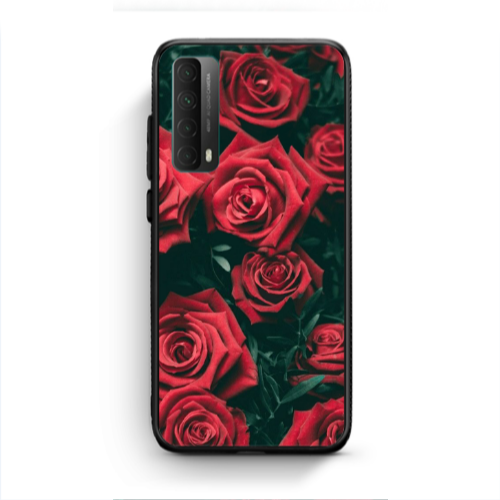 Huawei P Smart 2021 Red Roses Black Glossy Θήκη