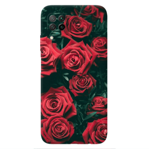 Huawei P40 Lite Red Roses Transparent Silicone TPU Θήκη