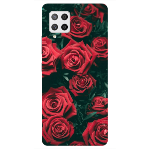 Samsung A42 5G Red Roses Transparent Silicone TPU Θήκη