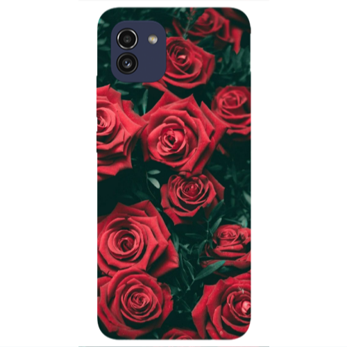 Samsung A03 Red Roses Transparent Silicone TPU Θήκη