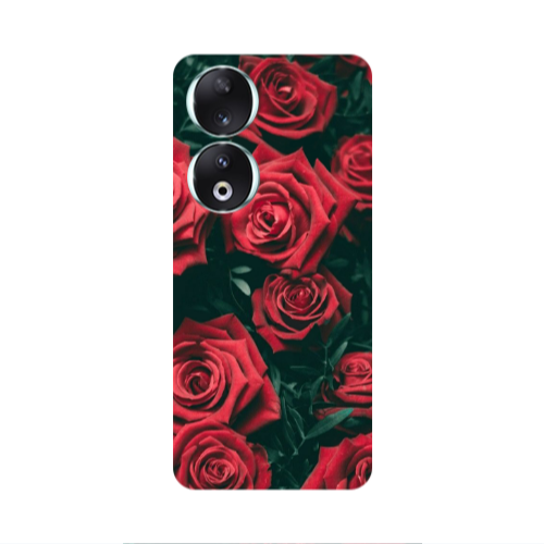 Honor 90 5G Red Roses Transparent Silicone TPU Θήκη