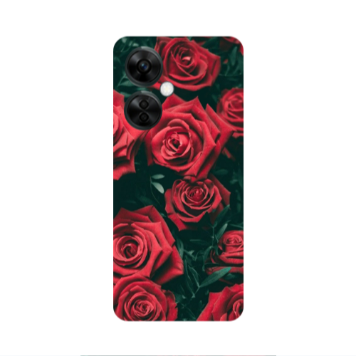 Oneplus Nord CE 3 Lite 5G Red Roses Transparent Silicone TPU Θήκη