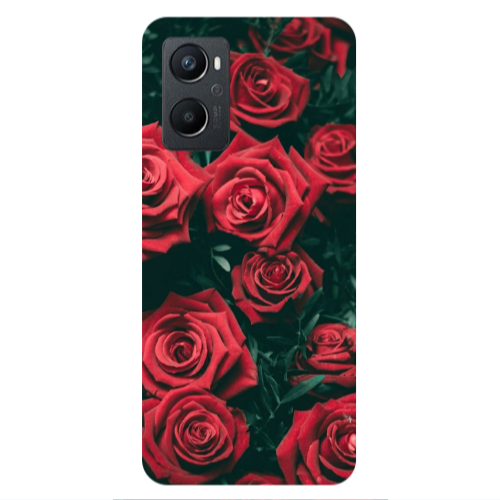 Oppo A 96 Red Roses Transparent Silicone TPU Θήκη