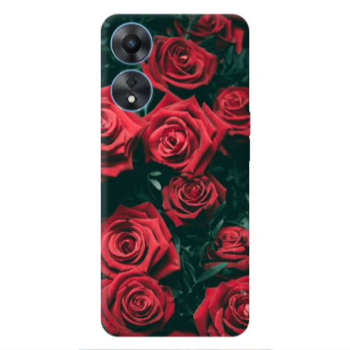 Oppo A 98 Red Roses Transparent Silicone TPU Θήκη