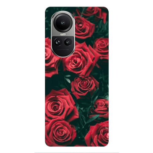 Oppo Reno10 5G Red Roses Transparent Silicone TPU Θήκη