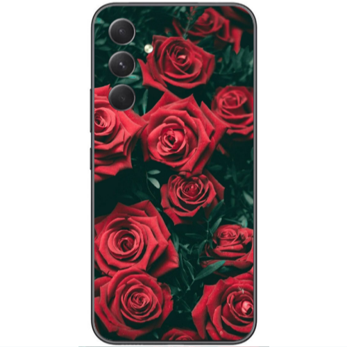 Samsung Galaxy A25 Red Roses Transparent Silicone TPU Θήκη