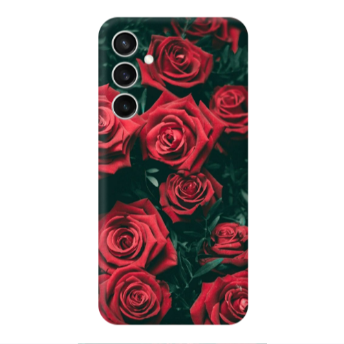 Samsung S24 Plus Red Roses Transparent Silicone TPU Θήκη