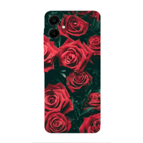 Samsung A06 Red Roses Transparent Silicone TPU Θήκη