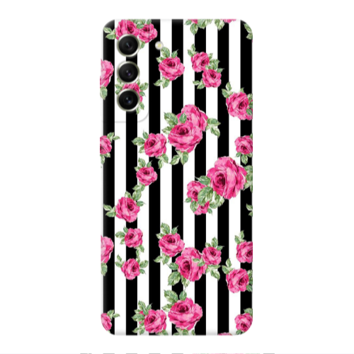 Samsung S22 Plus Roses and black line Transparent Silicone TPU Θήκη