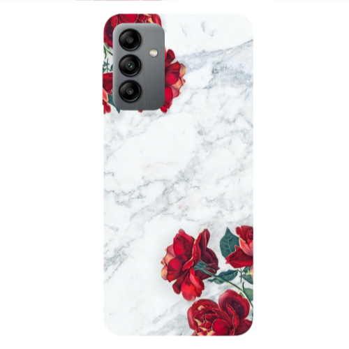 Samsung A04S red roses marble Transparent Silicone TPU Θήκη