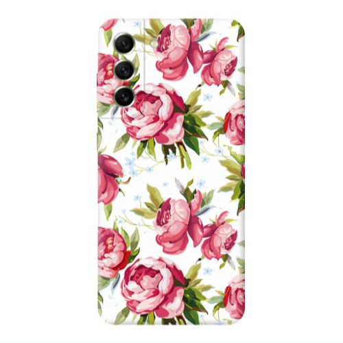 Samsung S21 PLUS Pink Roses Transparent Silicone TPU Θήκη
