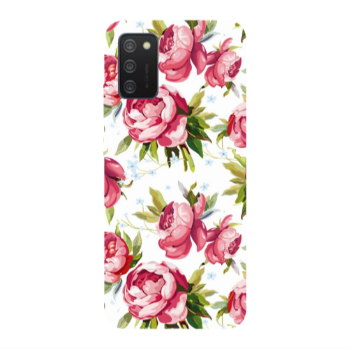 Samsung A03S Pink Roses Transparent Silicone TPU Θήκη