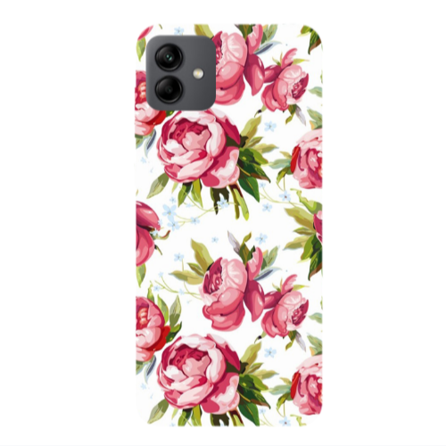 Samsung A04 Pink Roses Transparent Silicone TPU Θήκη