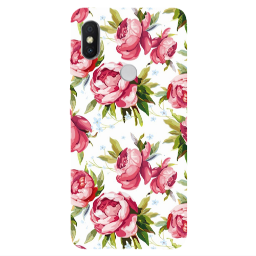Xiaomi Redmi S2 Pink Roses Transparent Silicone TPU Θήκη
