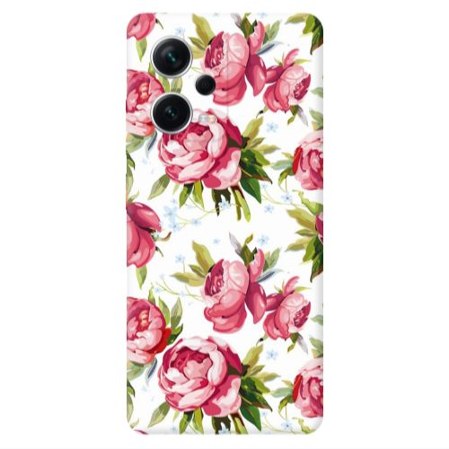 Xiaomi Redmi Note 12 5G Pink Roses Transparent Silicone TPU Θήκη