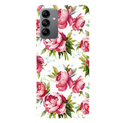 Samsung A13 5G Pink Roses Transparent Silicone TPU Θήκη
