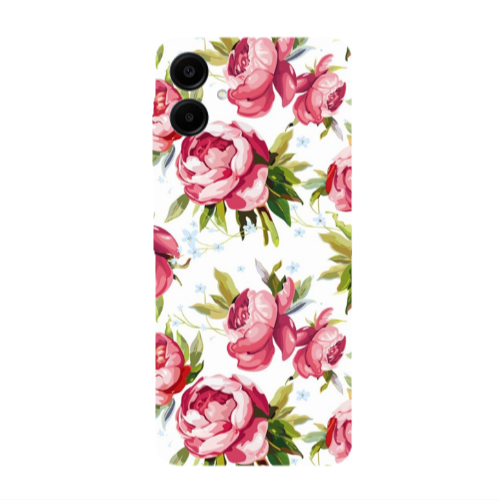 Samsung A06 Pink Roses Transparent Silicone TPU Θήκη