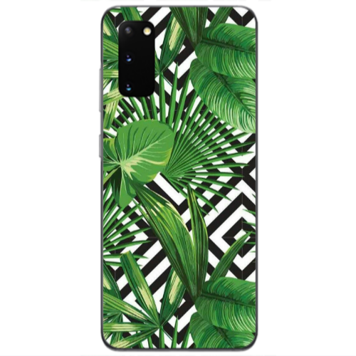 Samsung S20 Green Laves arrow Transparent Silicone TPU Θήκη