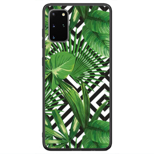 Samsung S20 Green Laves arrow Black Glossy Θήκη