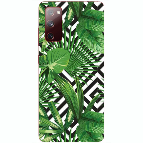 Samsung S20 FE Green Laves arrow Transparent Silicone TPU Θήκη
