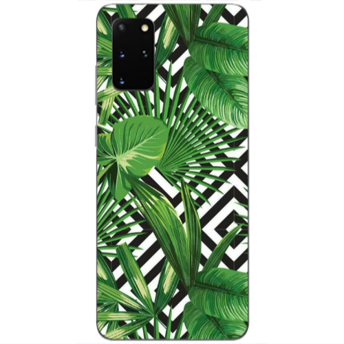 Samsung S20 Plus Green Laves arrow Transparent Silicone TPU Θήκη