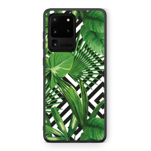Samsung S20 Ultra Green Laves arrow Black Glossy Θήκη