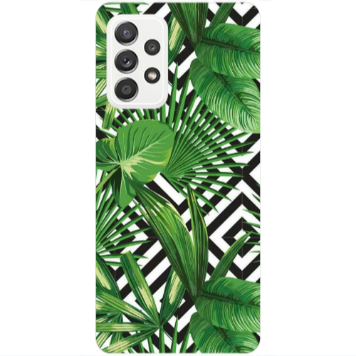 Samsung A53 Green Laves arrow Transparent Silicone TPU Θήκη