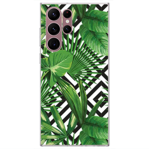 Samsung S22 Ultra Green Laves arrow Transparent Silicone TPU Θήκη