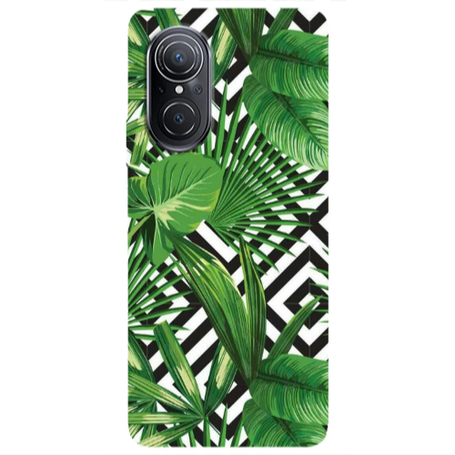 Huawei Nova 9 SE Green Laves arrow Transparent Silicone TPU Θήκη