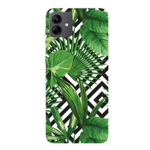 Samsung A04 Green Laves arrow Transparent Silicone TPU Θήκη