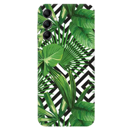 Samsung A24 Green Laves arrow Transparent Silicone TPU Θήκη