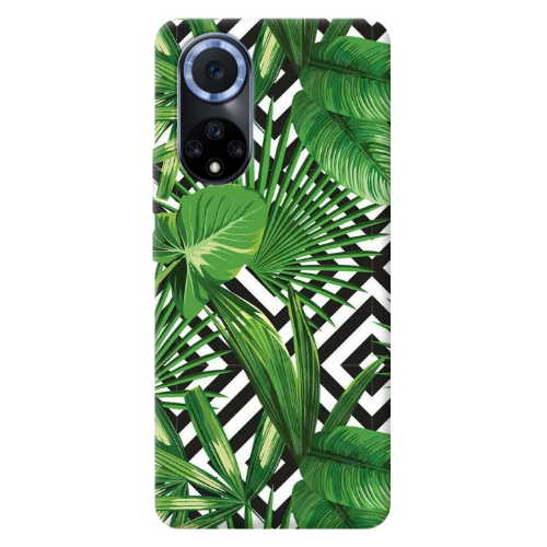 Huawei Nova 9 Green Laves arrow Transparent Silicone TPU Θήκη