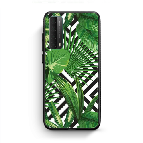 Huawei P Smart 2021 Green Laves arrow Black Glossy Θήκη