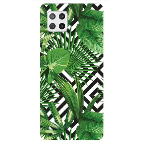 Samsung A42 5G Green Laves arrow Transparent Silicone TPU Θήκη