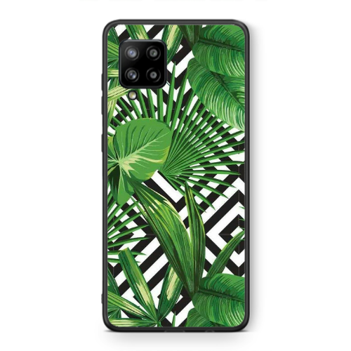 Samsung A42 5G Green Laves arrow Black Glossy Θήκη