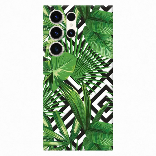 Samsung S24 Ultra Green Laves arrow Transparent Silicone TPU Θήκη