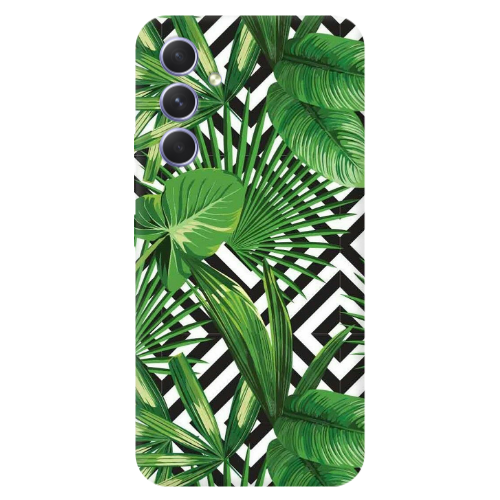 Samsung A55 Green Laves arrow Transparent Silicone TPU Θήκη