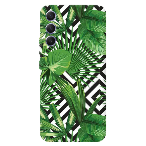 Samsung A25 Green Laves arrow Transparent Silicone TPU Θήκη