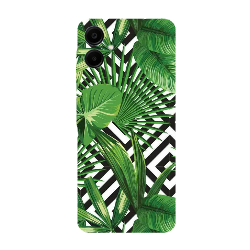 Samsung A06 Green Laves arrow Transparent Silicone TPU Θήκη