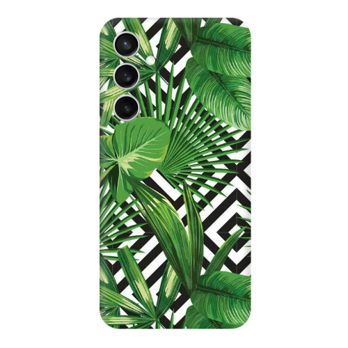 Samsung S24 FE Green Laves arrow Transparent Silicone TPU Θήκη