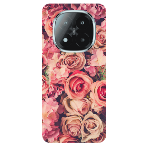 Xiaomi Redmi Note 14 Pro + 5g Bud Roses Transparent Silicone TPU Θήκη